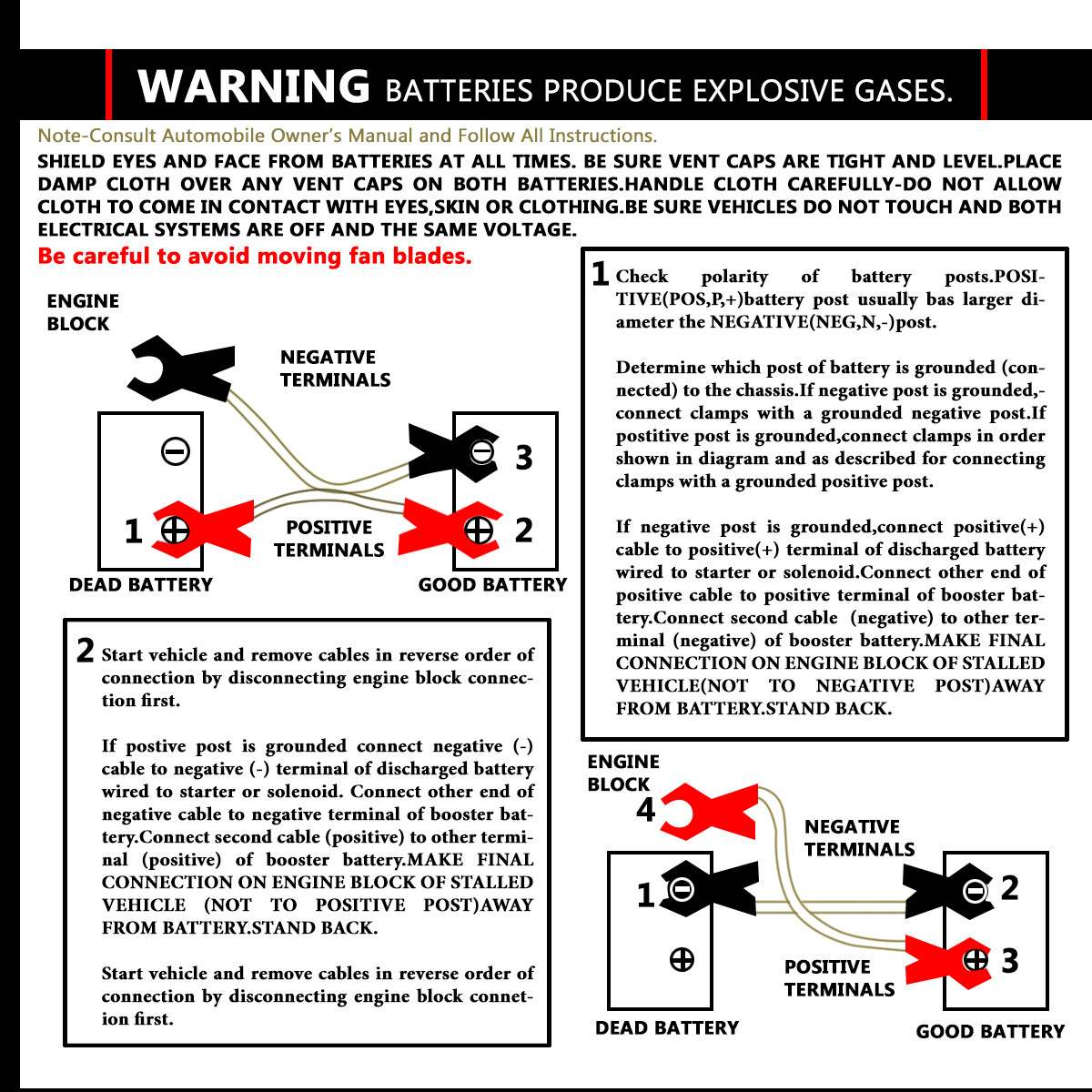 Heavy Duty 0 Gauge 20 Ft Battery Booster Cable Emergency Power Jumper 800 Amp