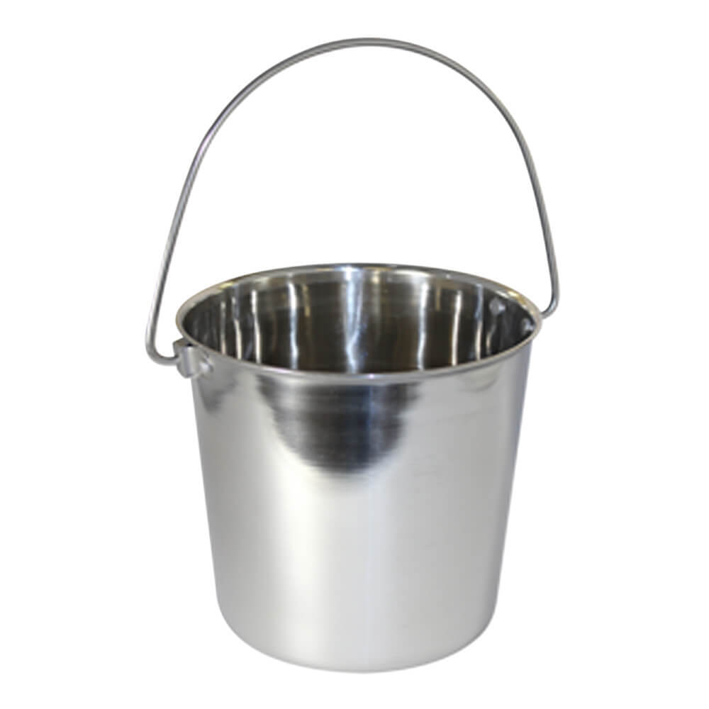 Stainless Steel Pail, Round with Rivets