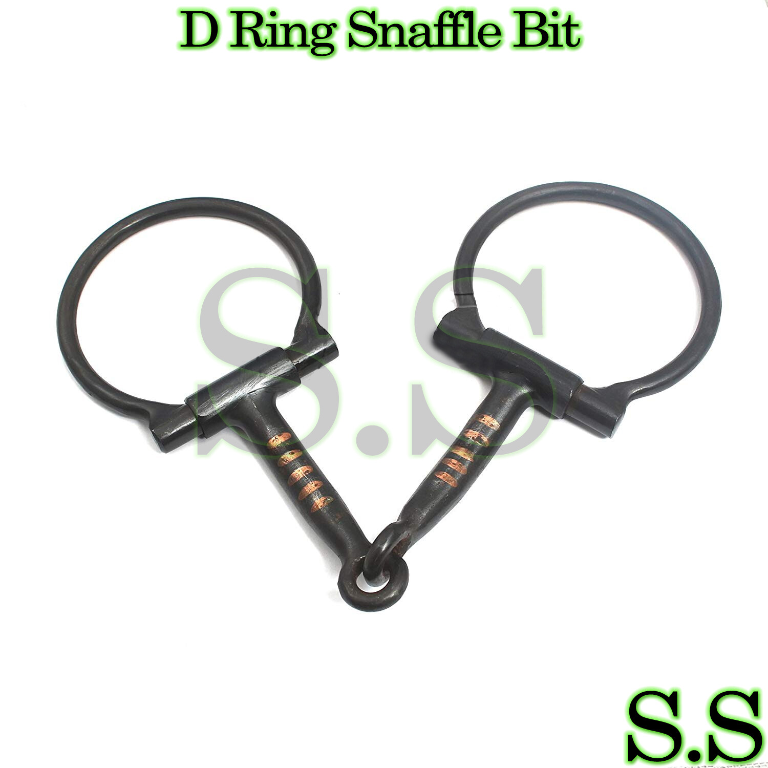 5 inch D Ring Snaffle Bit With Copper Rollers, BT-005
