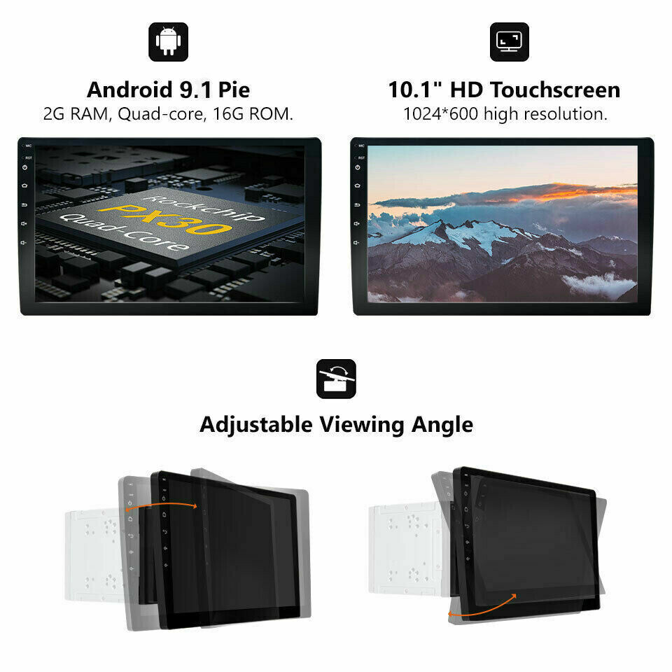 10 Inch Double 2 Din Car Stereo Radio Android GPS Wifi Touch Screen FM Player