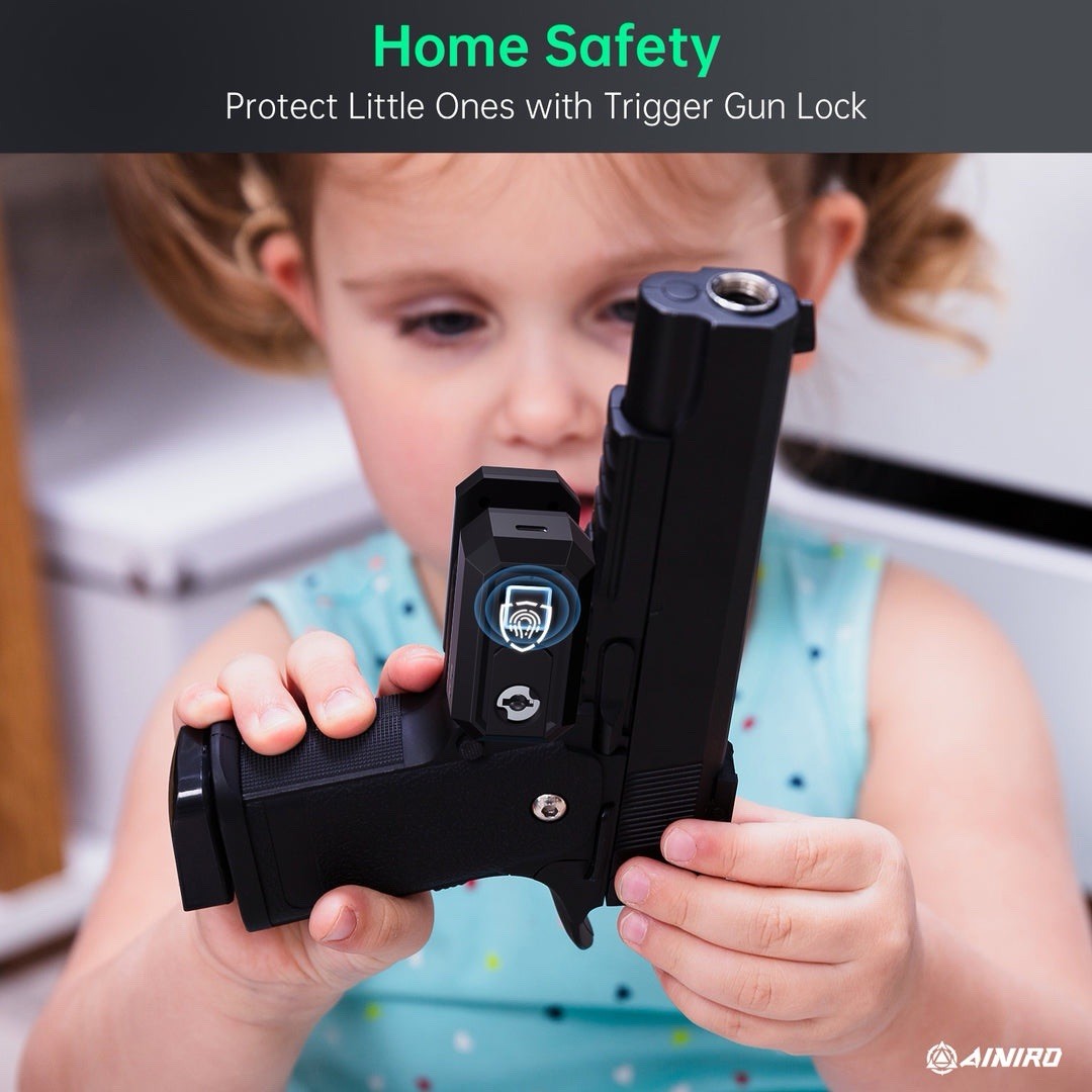 AINIRO Biometric Fingerprint Trigger Lock for Pistols and Revolvers