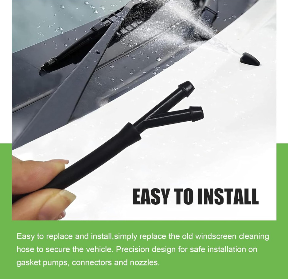 30 PCS Car Windshield Washer Hose Kit, 4M/13Ft Washer Fluid Hose & T/Y/I-type...