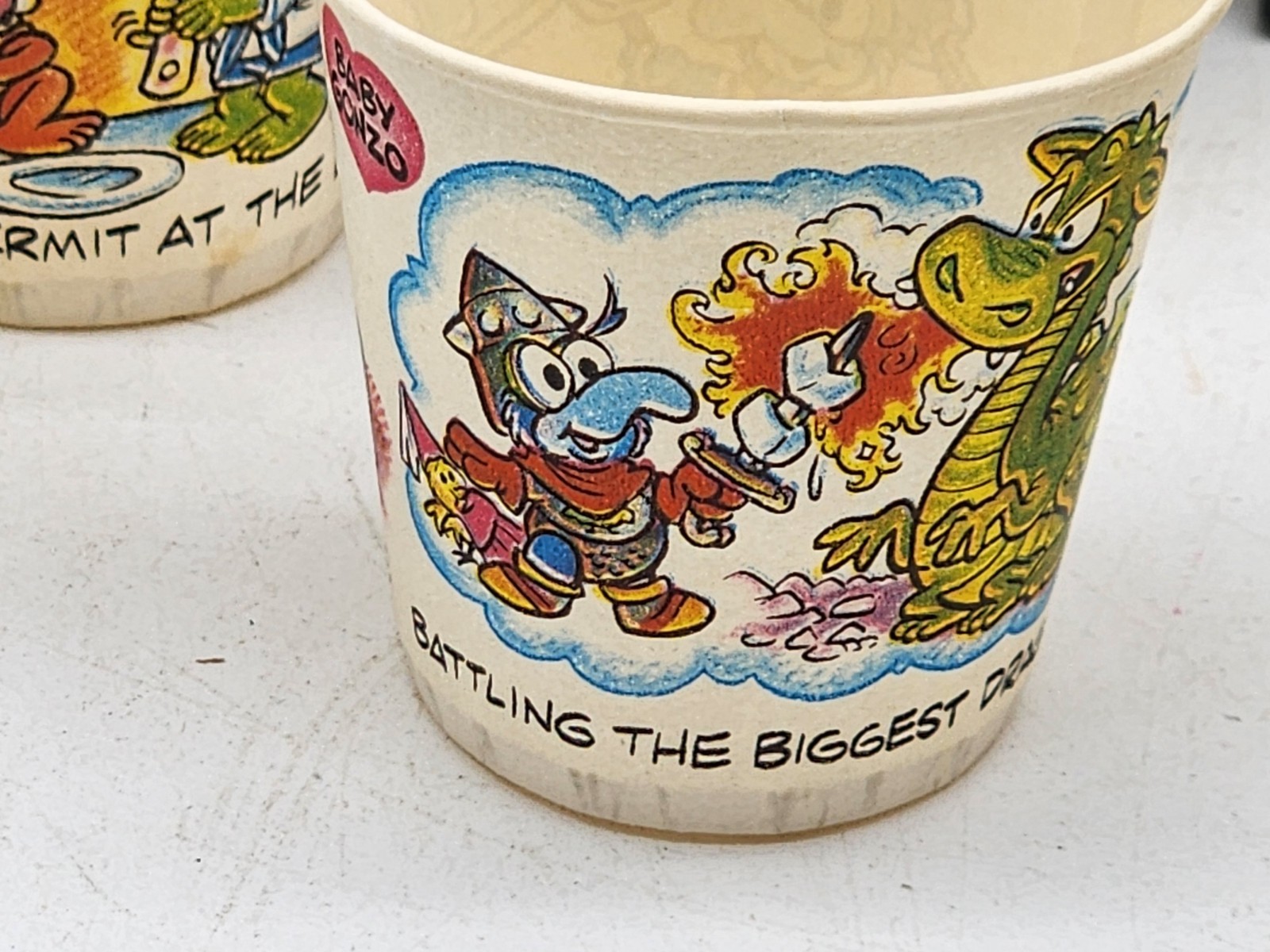 Vintage Muppet Babies Dixie 3-oz. Bathroom Cups (Open Box) 1985 Most There