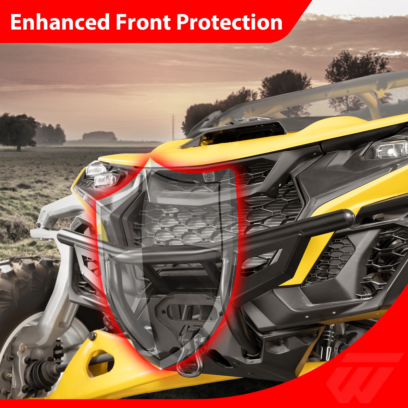 Heavy Duty Steel Front Bumper For Can Am Maverick R #715007311/715007691