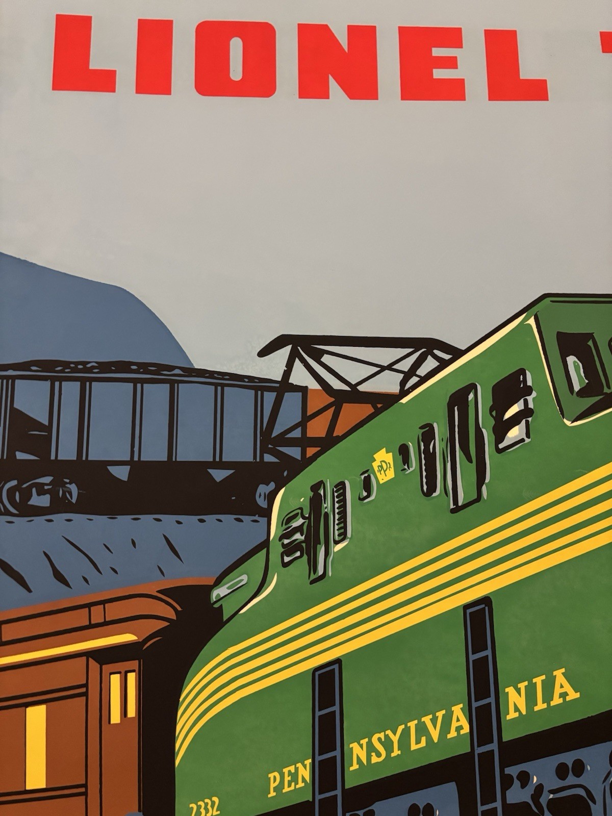 Original 1949 Lionel Deal Poster Linen Backed 46.25x86”