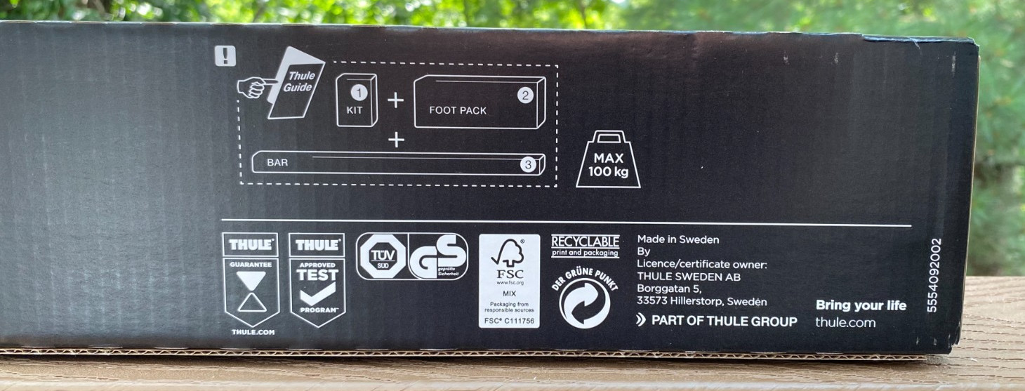 Thule Wingbar Evo 135 Silver 711400 (Pair)