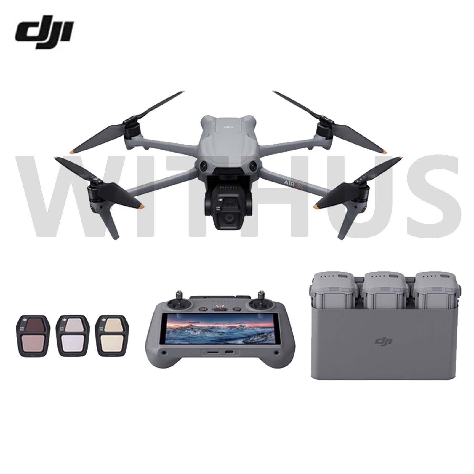 DJI Air 3S Fly More Combo Camera Drone (3 Bastteries) + RC 2 Remote Controller