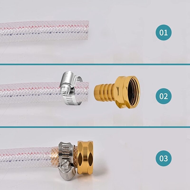 3set 5/8 Garden Water Hose Connector Repair Mender Kit Ends