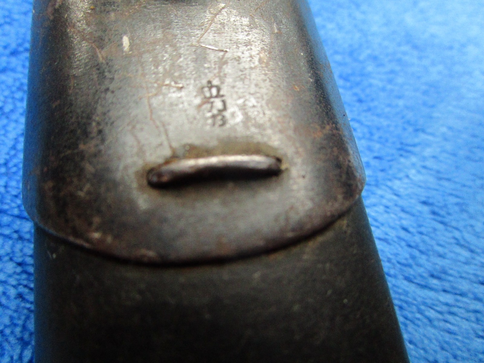 ORIGINAL WW1 CANADIAN M1907 BRITISH SMLE RIFLE BAYONET AND SCABBARD