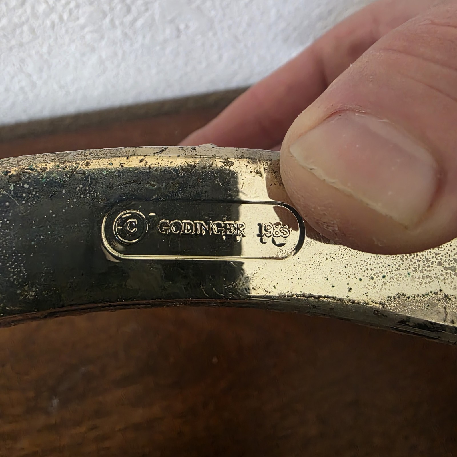 Vintage 1983 Godinger Silverplated Face of Bacchus God of Wine Flask