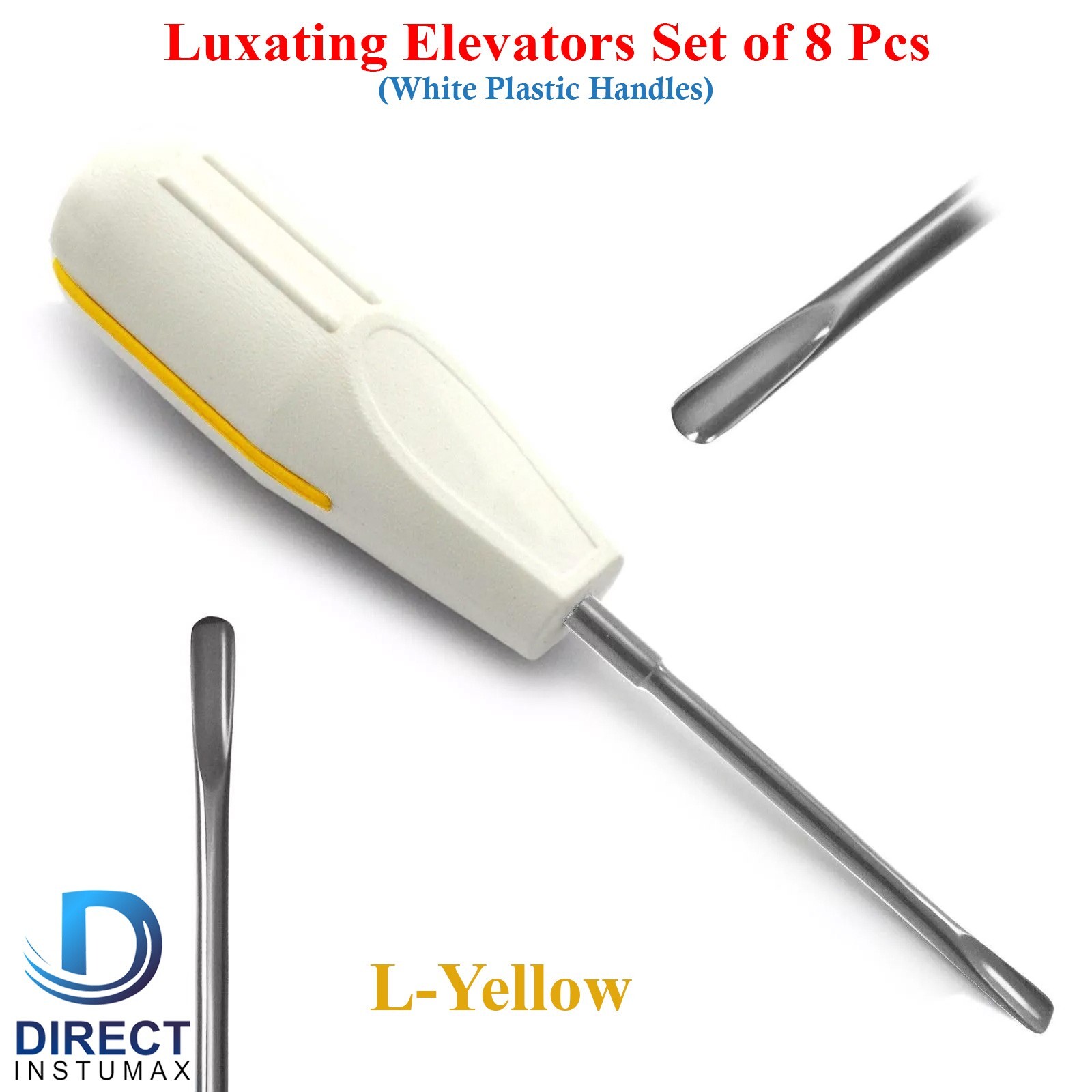 8 Pcs Dental Luxating Elevators Root Elevators Luxation Oral Surgery Extraction