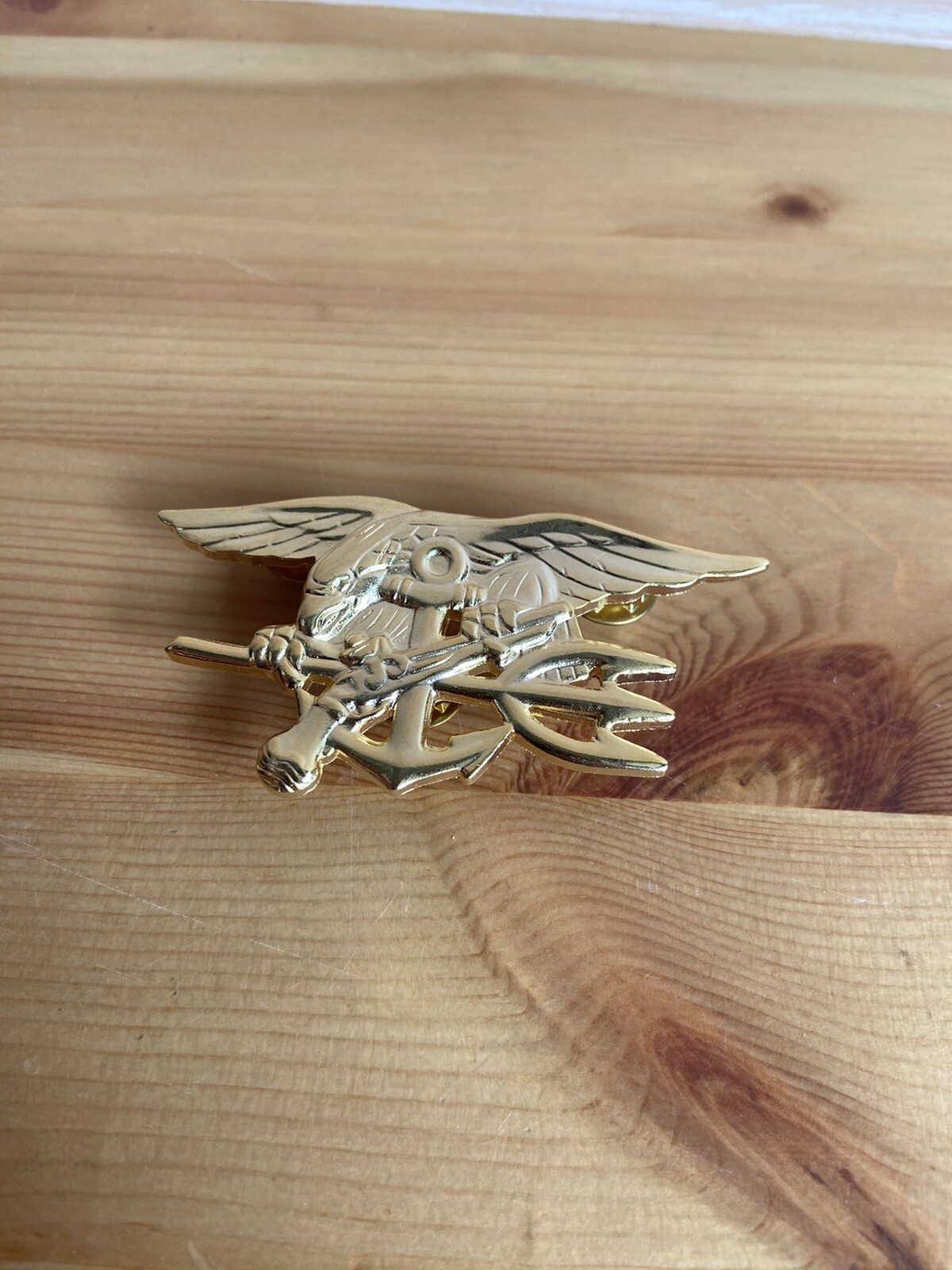 US Navy SEALS Special Warfare Gold Trident Insignia Badge Pin 2-3/4" Full Size