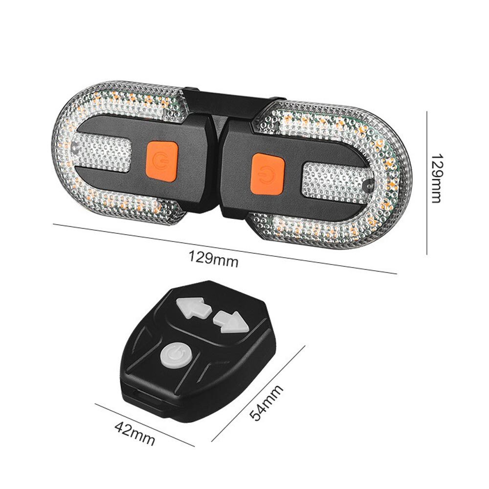 Bike Turn Signals Light Front and Rear Usb Bicycle Tail Light W/ Remote Control