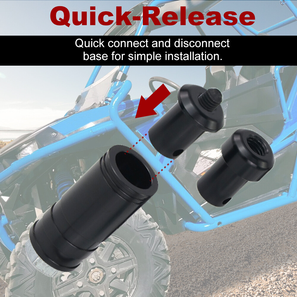 Aluminium 3/8-24 And 1/2-13 Threads Quick-Release Disconnect Whip Mount