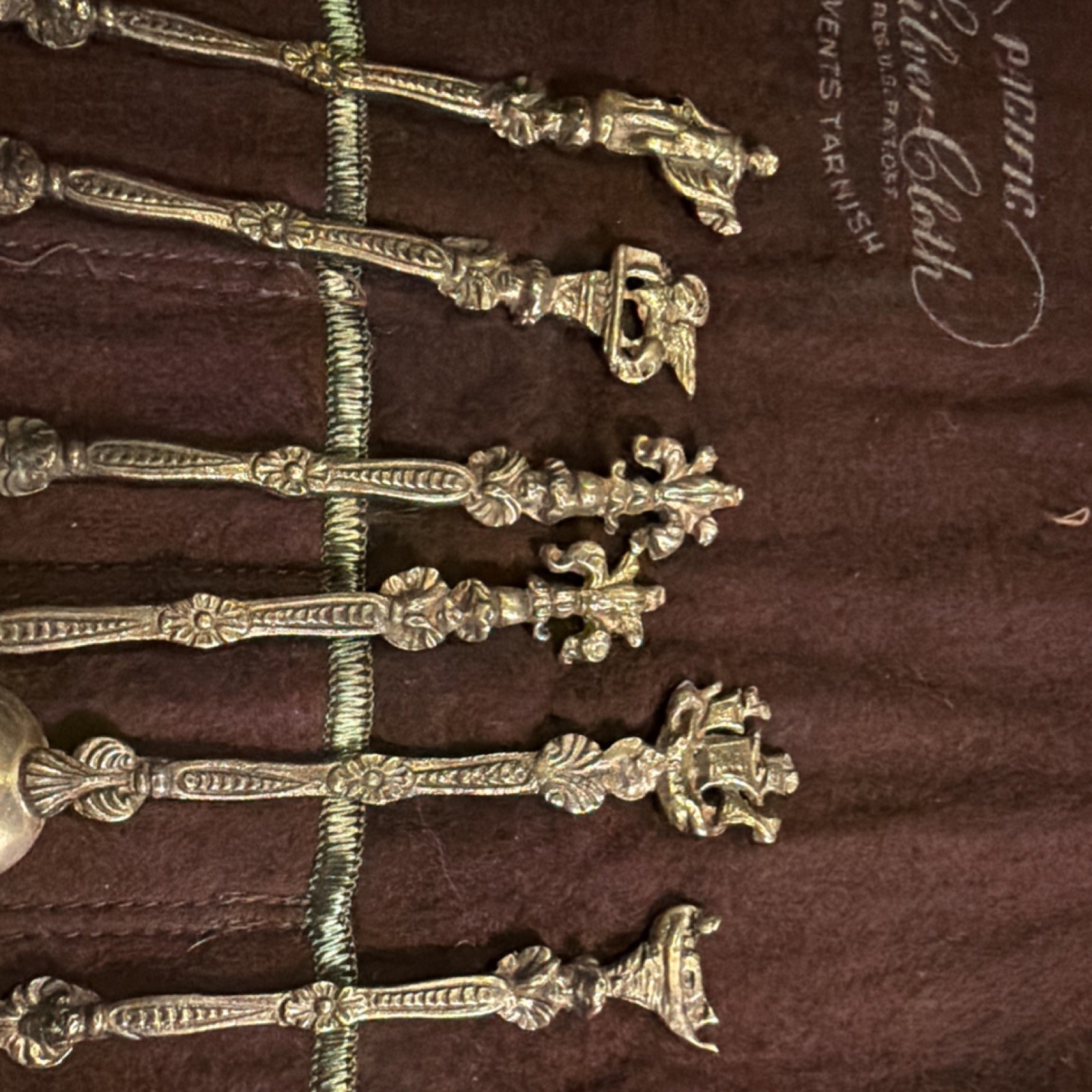 Set of 12 Antique vintage Italian demitasse spoons.