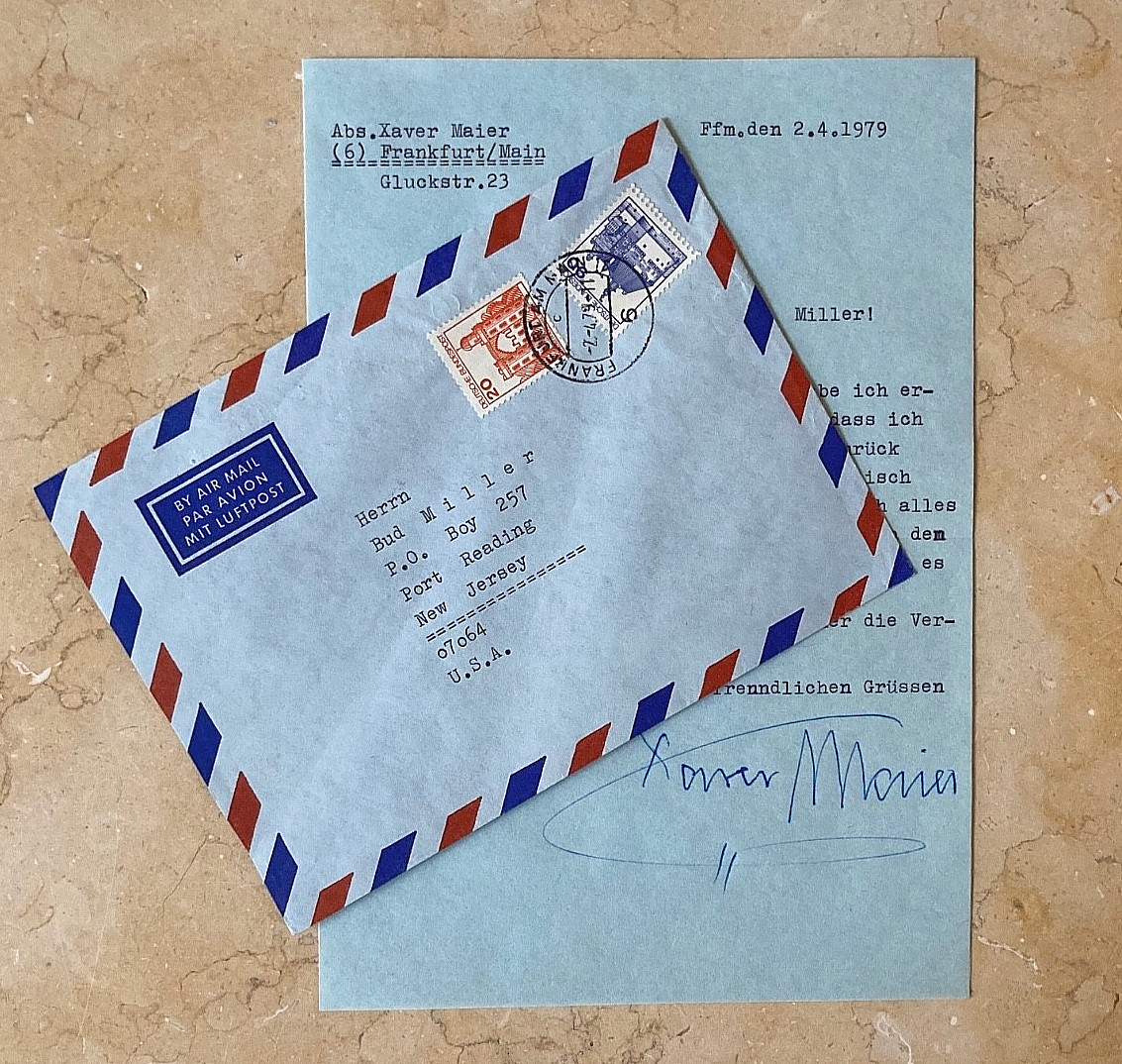 RARE! HINDENBURG DISASTER HEAD CHEF ' XAVER MAIER ' AUTOGRAPHED TYPED LETTER