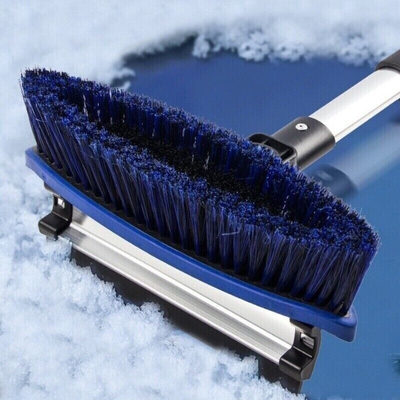 CarCarez 3-IN-1 Snow Brush with Ice Scraper Extendable for Car SUV Foam Grip