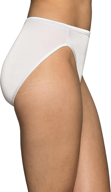 6 Pairs Vanity Fair Illumination HI-CUT briefs WHITE 13108 Sz - 6 7 8 9