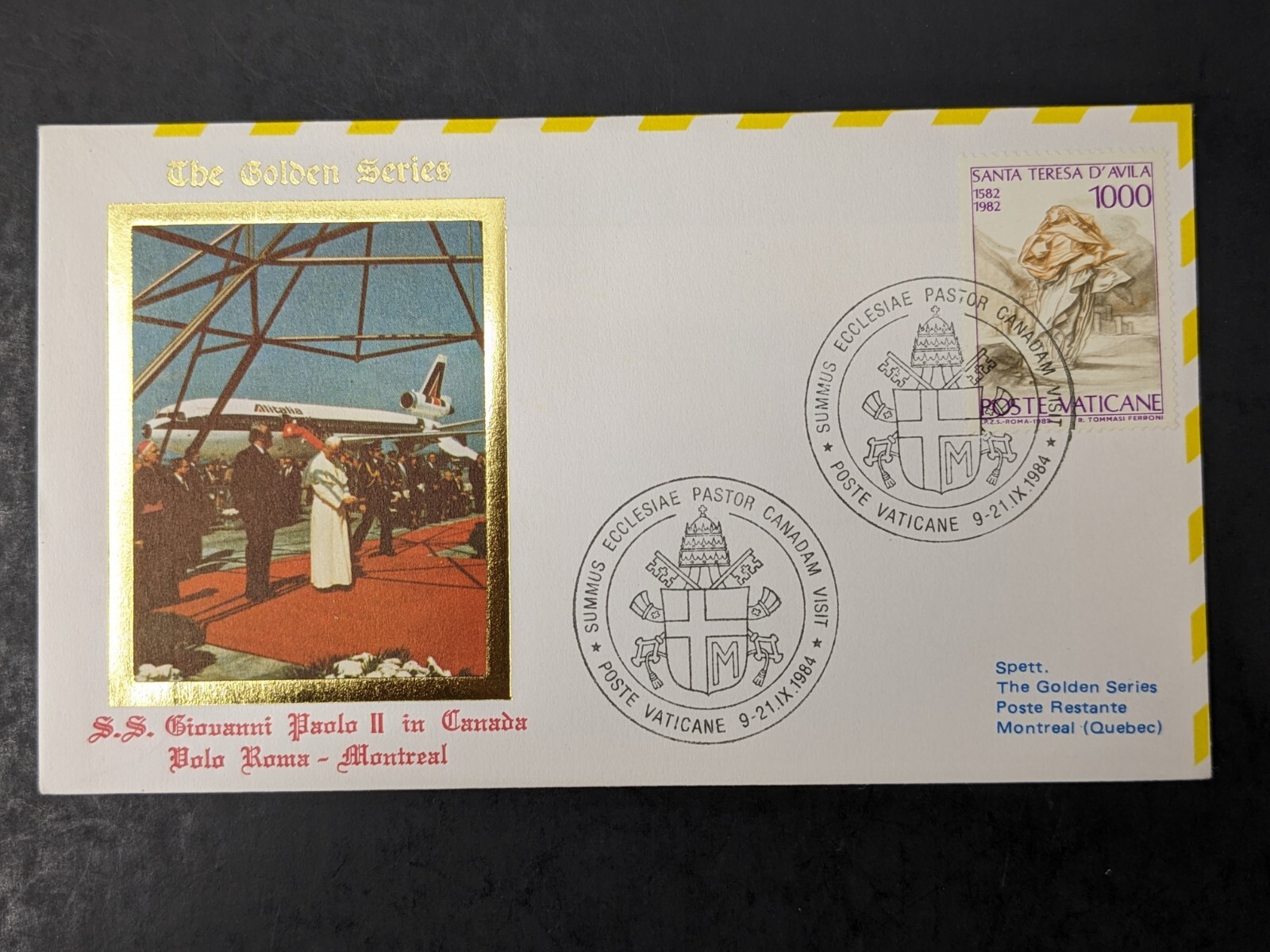 Pope John Paul II, The Golden Series Trip to Canada, 12 Covers Postcards Stamps