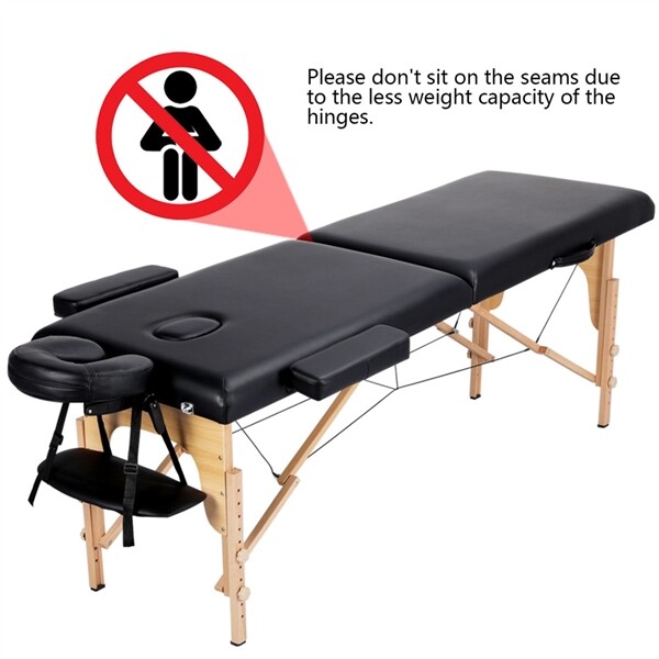 Portable Massage Table Lash Bed Tattoo Table Beauty Folding Bed Adjustable, Used