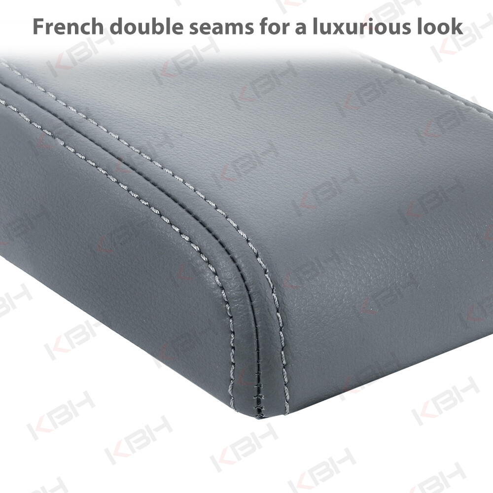 Fits 1996-2002 Toyota 4Runner Center Console Lid Armrest Leather Cover Trim Gray