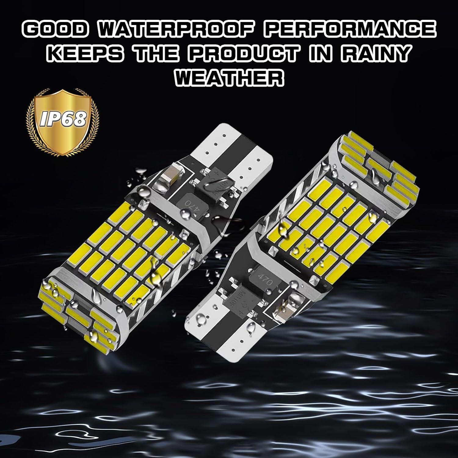 T15 921 912 LED Reverse Backup Light Bulbs W16W 916 6000K Super Bright White