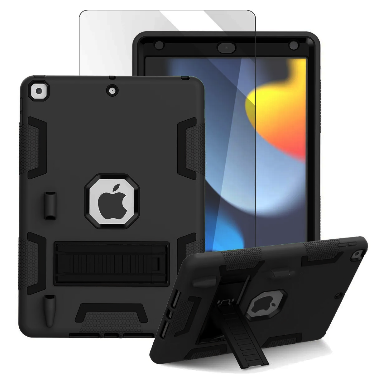 For iPad 9th 8th 7th 10.2" Case Heavy Duty Shockproof Cover + Screen Protector