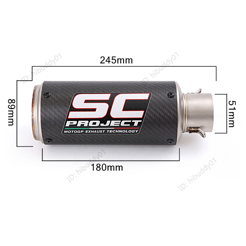 For Benelli TNT 135 125 2017-2025 Full Exhaust System Header Pipe 51mm Mufflers