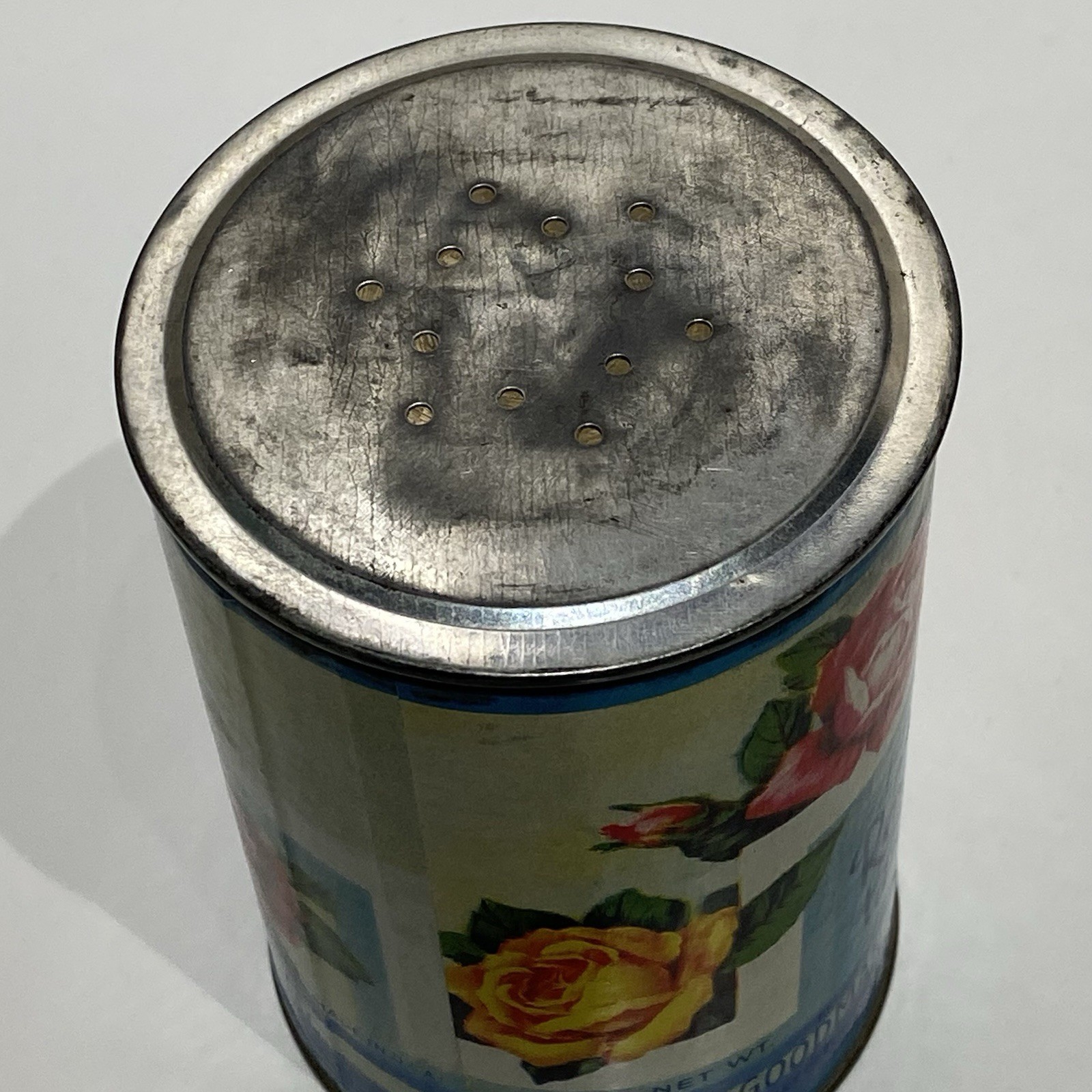 Vintage Rose Talc Powder Tin (Full) The Goodman Chemical Co. Brooklyn New York