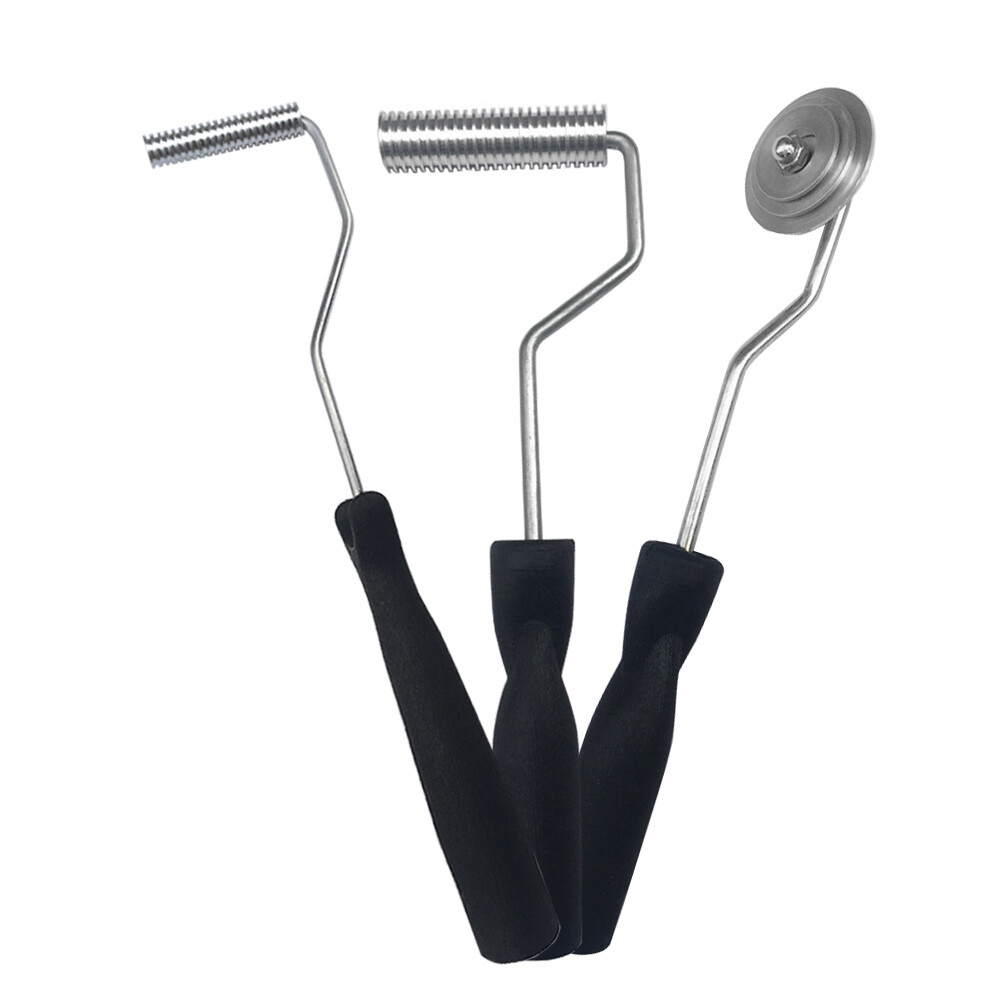 Fiberglass Roller Tools Kit, Fiberglass Resin Laminating Bubble Roller Set 3Pcs