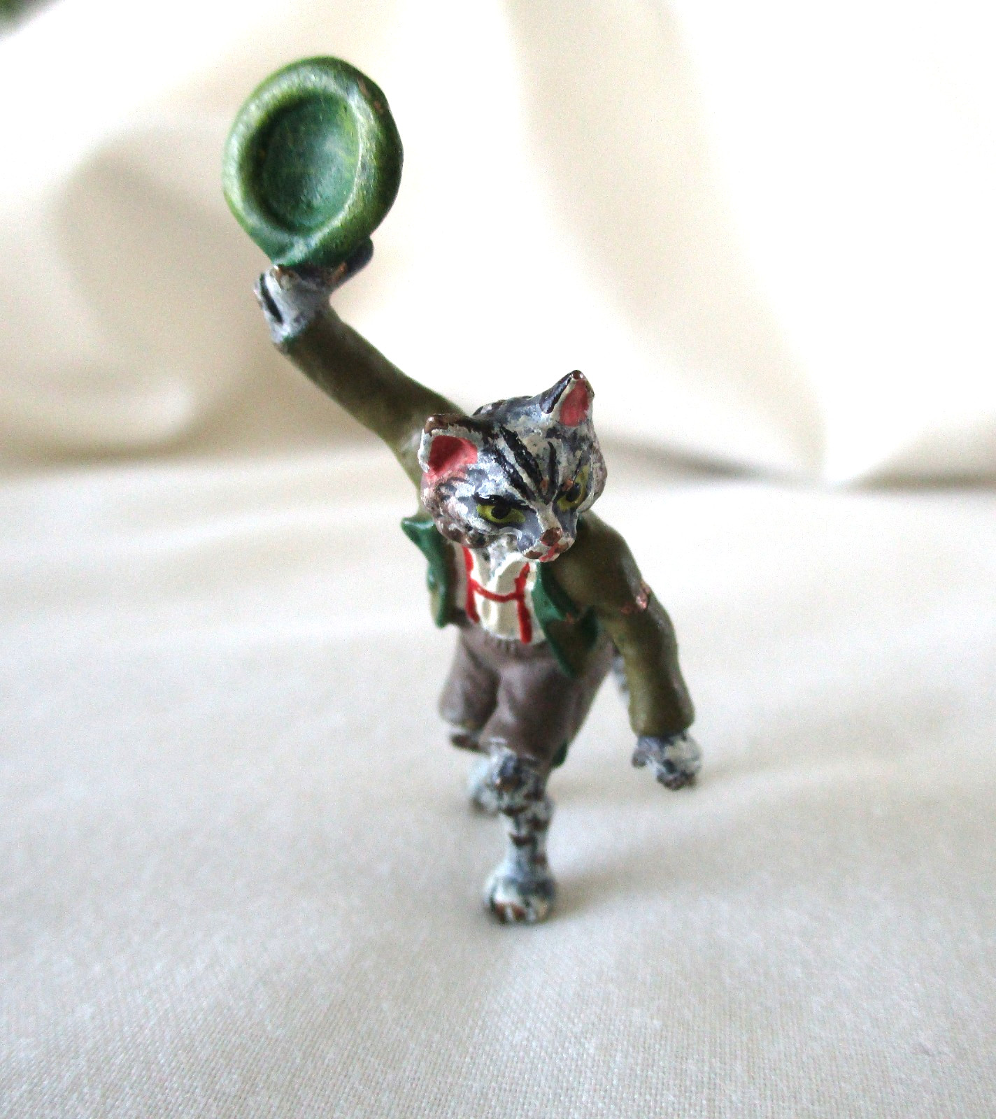 Vintage, COLD PAINTED VIENNA BRONZE,"DANCING CAT", FRANZ BERGMAN