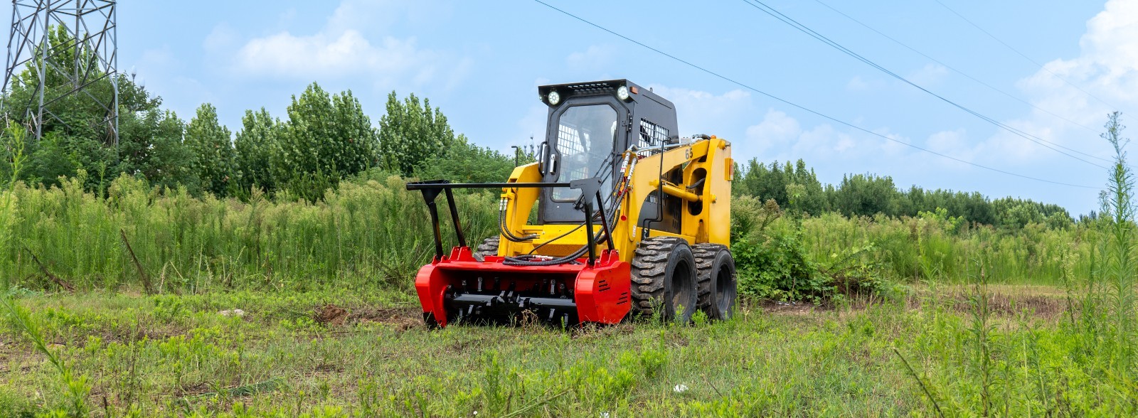 46in Forestry Mulcher Heavy Duty Brush Mower Fits Bobcat Skid Steer Loader