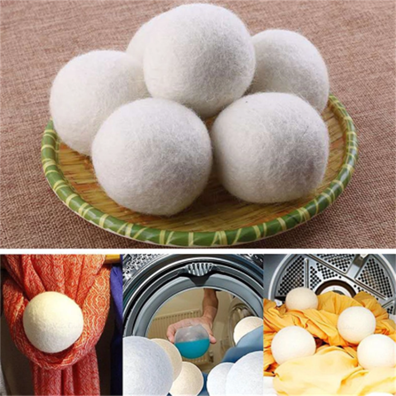 7 Wool Dryer Balls 100% Organic Wool Natural Laundry Fabric Softener new USA