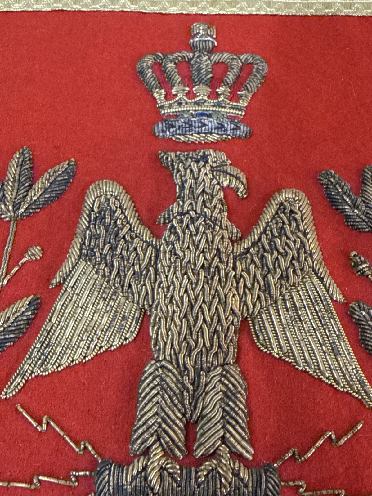 French Napoleonic Officer’s Sabretache Dispatch Case 5th Hussar Regiment Mounted