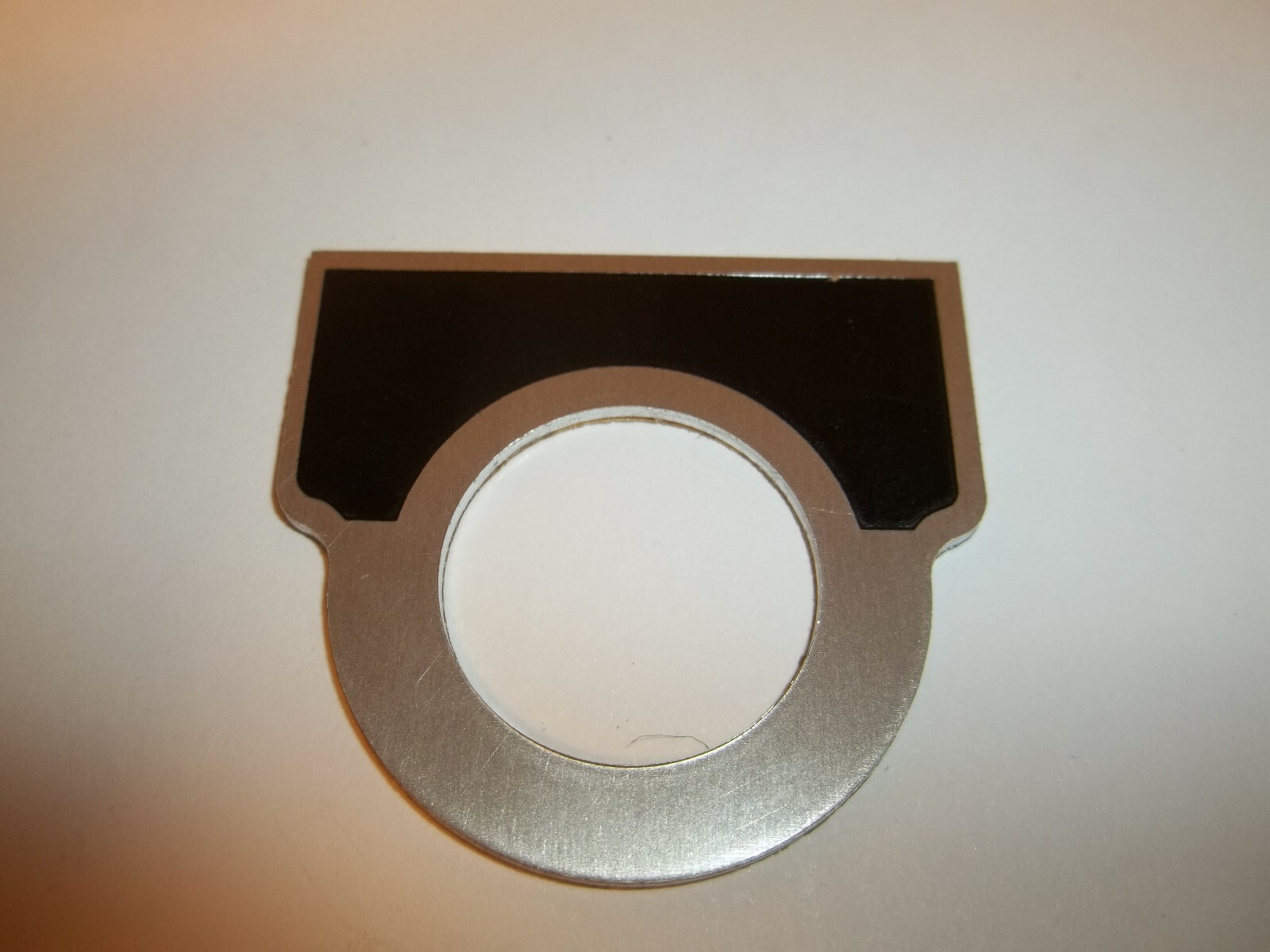 Pushbutton Legend Plate Name Plate 22mm U blank BLACK ALUMINUM (4 PCS) sprech