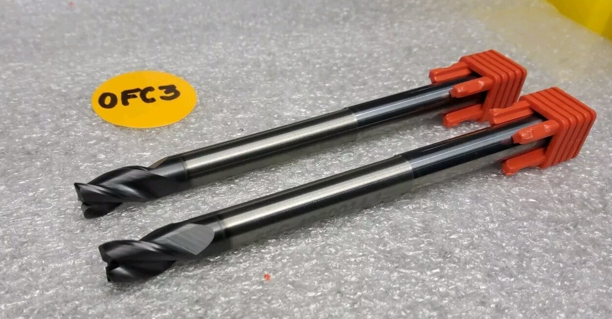 5/16" DIA. X .500" LOC X 5/16" SHK 4" OAL, 3-FL CARBIDE END MILL, 2 PCS