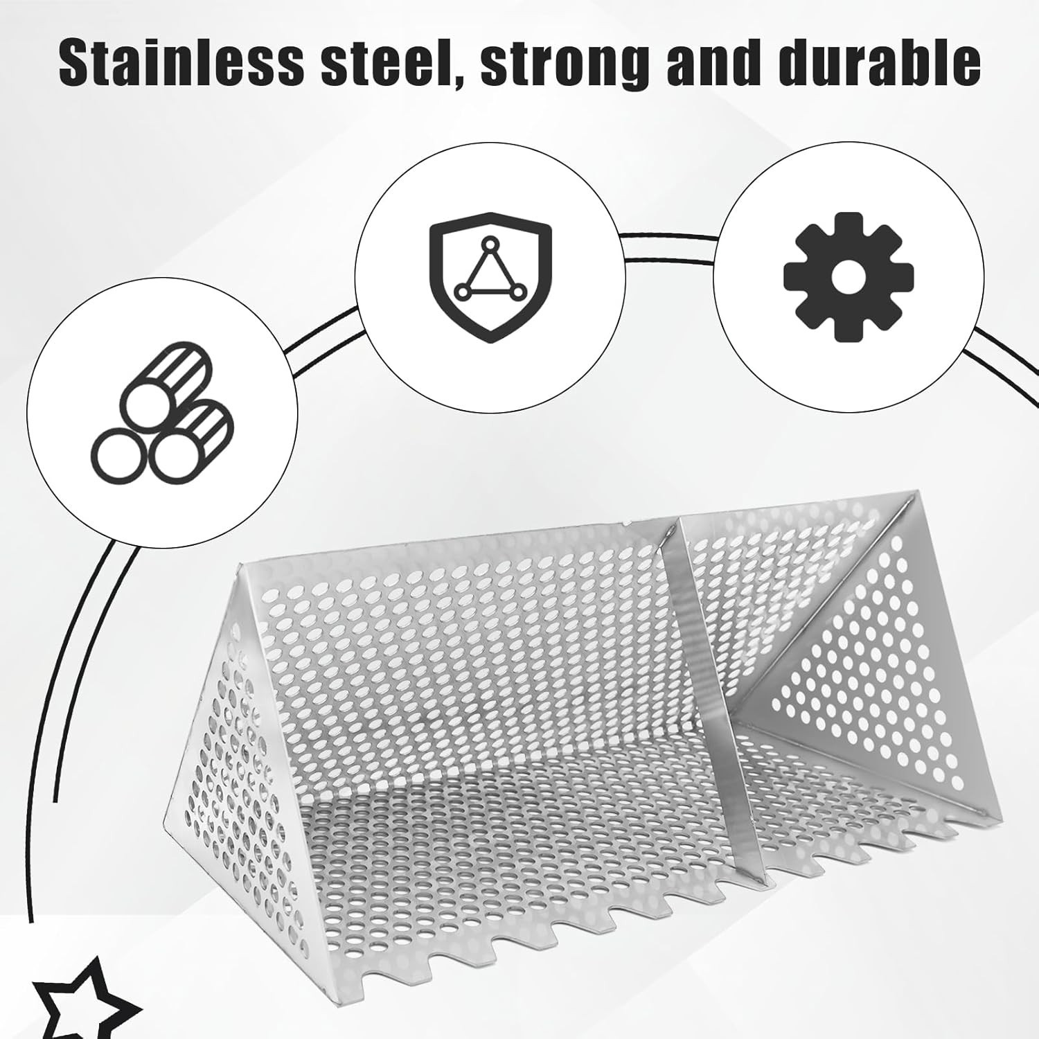 Sand Flea Rake, Durable Rake for Beach Easy to Install Sharp Teeth Wide Basket