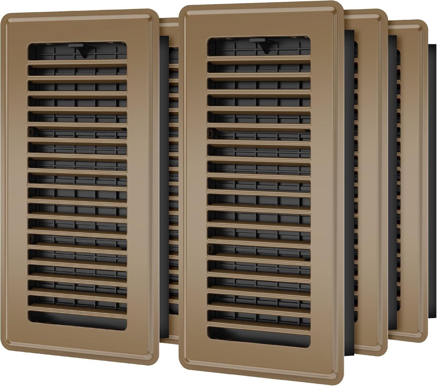 Floor Register 4x10, 6 Pack Floor Vent Covers for Home Floor Heavy Duty Steel