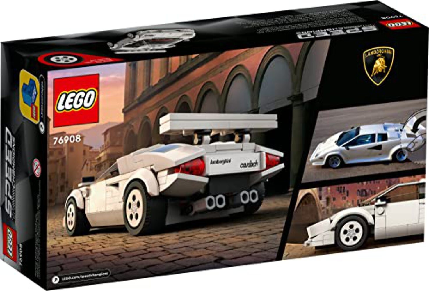 LEGO Speed Champions Lamborghini Countach 76908 Building Toy Set for Kids, Boys,