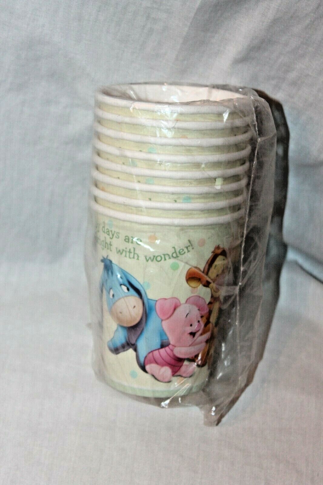 NEW IN PACKAGE  WINNIE THE POOH BABY 8 PAPER CUPS  PARTY SUPPLIES
