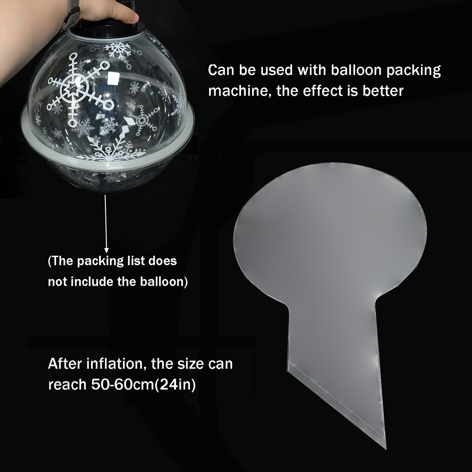 Bobo Balloons 24" Clear Bubble Balloon Large Wide Mouth to Stuffing Gifts