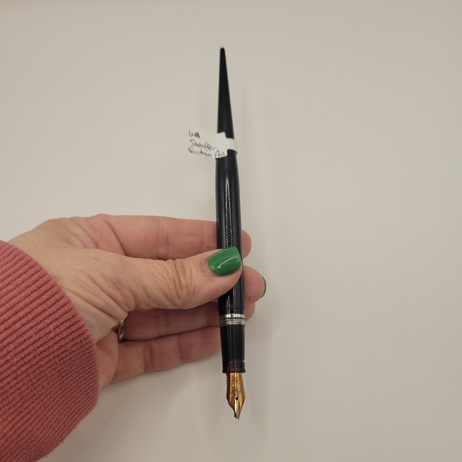 Vintage W.A. Sheaffer Vacuum-Fil Fountain Pen – 14K Gold Black With Chrom Trim