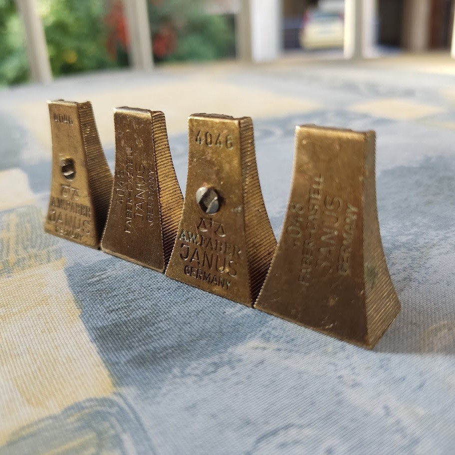 Lot of 4 Vintage German Pencil Sharpener A. W. Faber-Castell Janus Germany