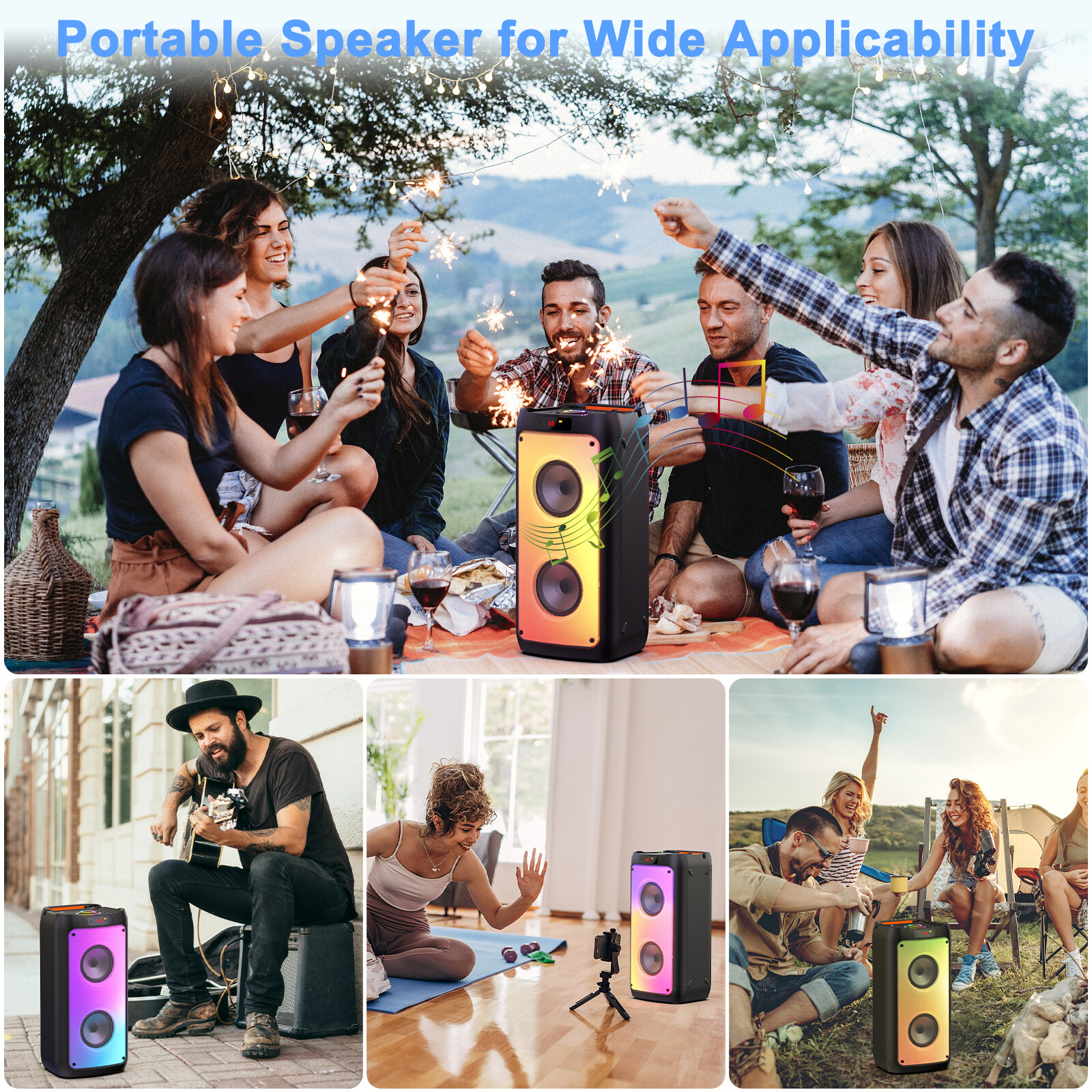JYX Party Karaoke Machine,Powerful Bluetooth Speaker,For Wedding/Party/Birthday