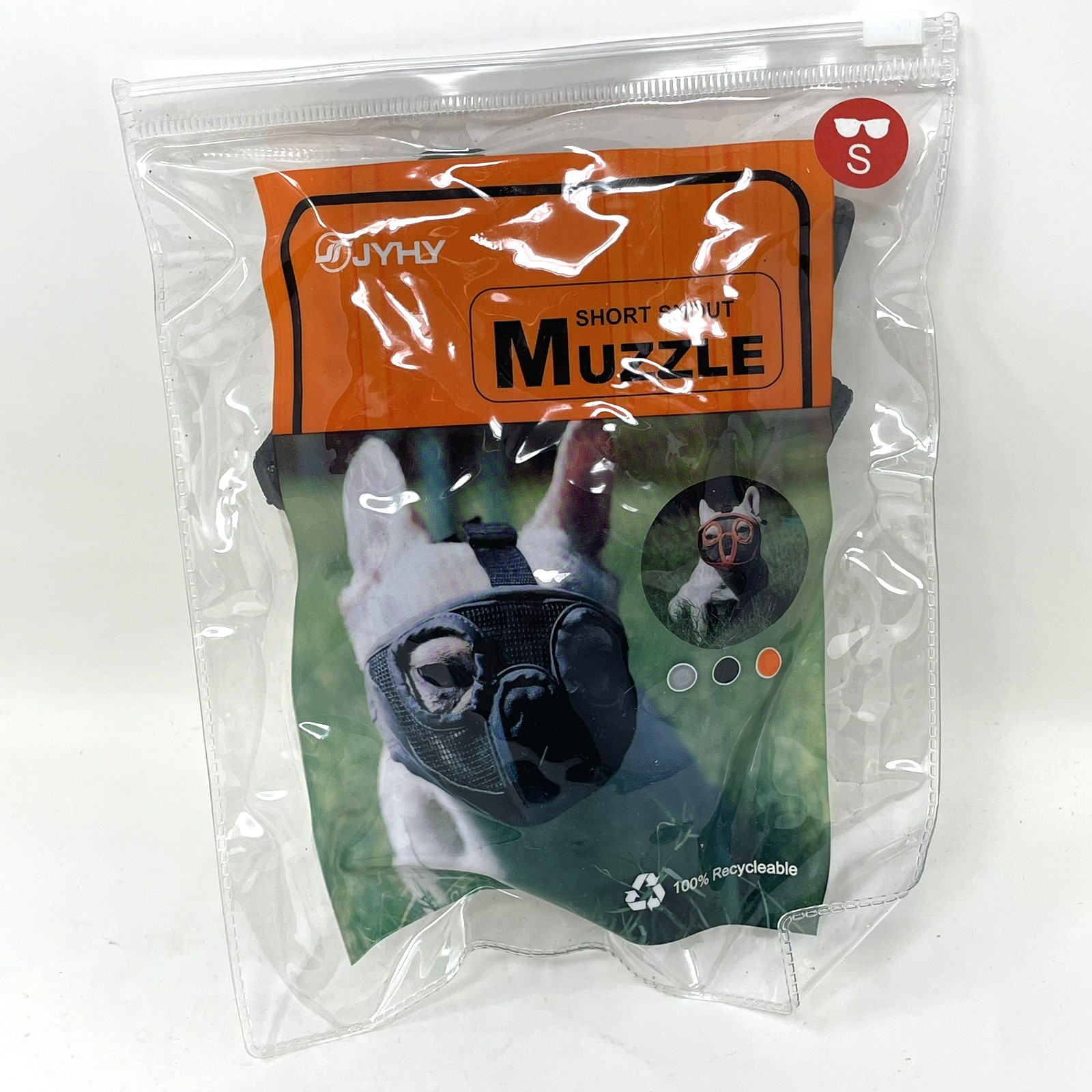 Short Snout Dog Muzzles Adjustable Breathable Mesh Muzzle Bulldogs Frenchies S