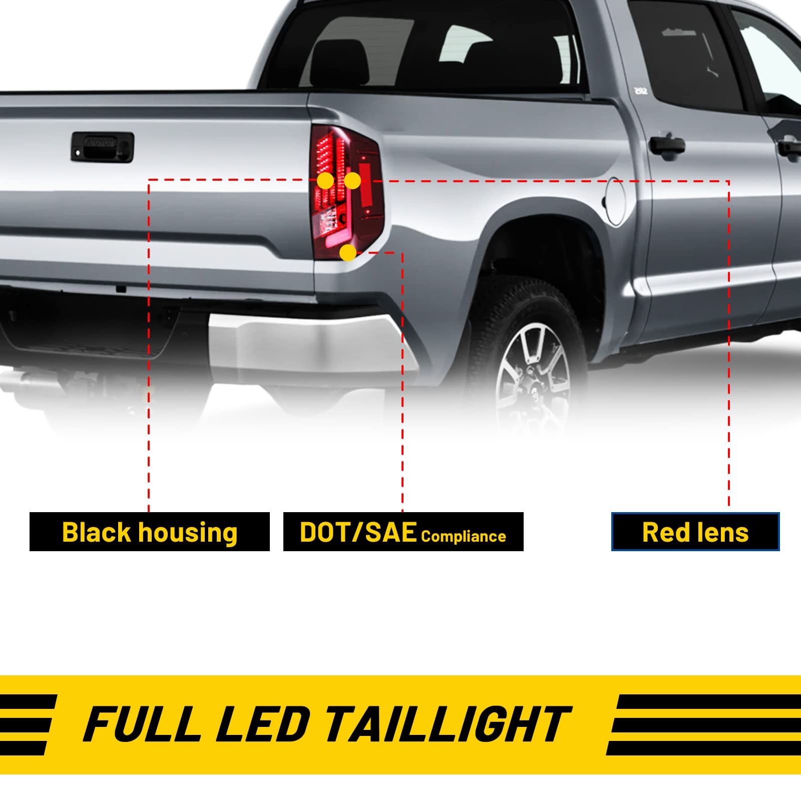 LED Tail Lights for 2014-2021 Tundra Dynamic Turning Signal Rear Tail