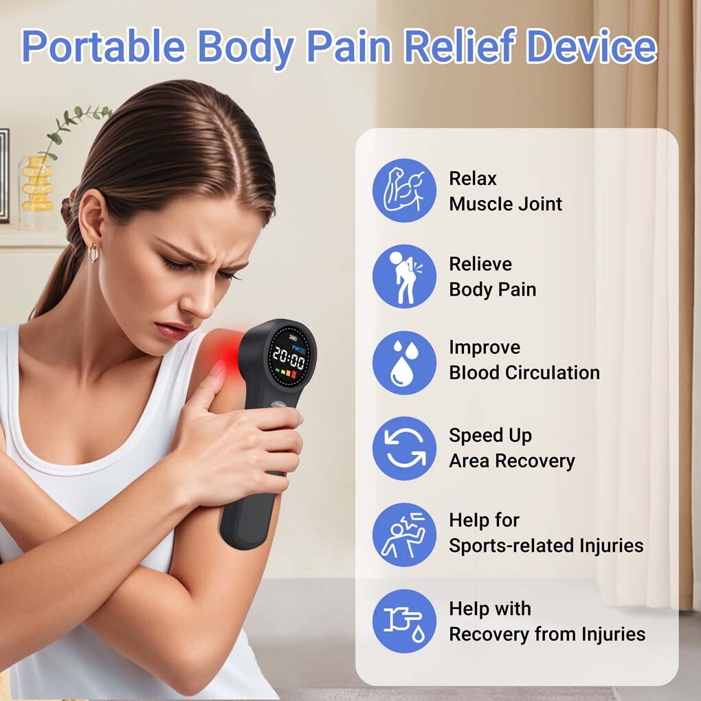 Medical 1760mW Cold Laser Therapy Device Class4 Human Horses Dogs Pain Relief