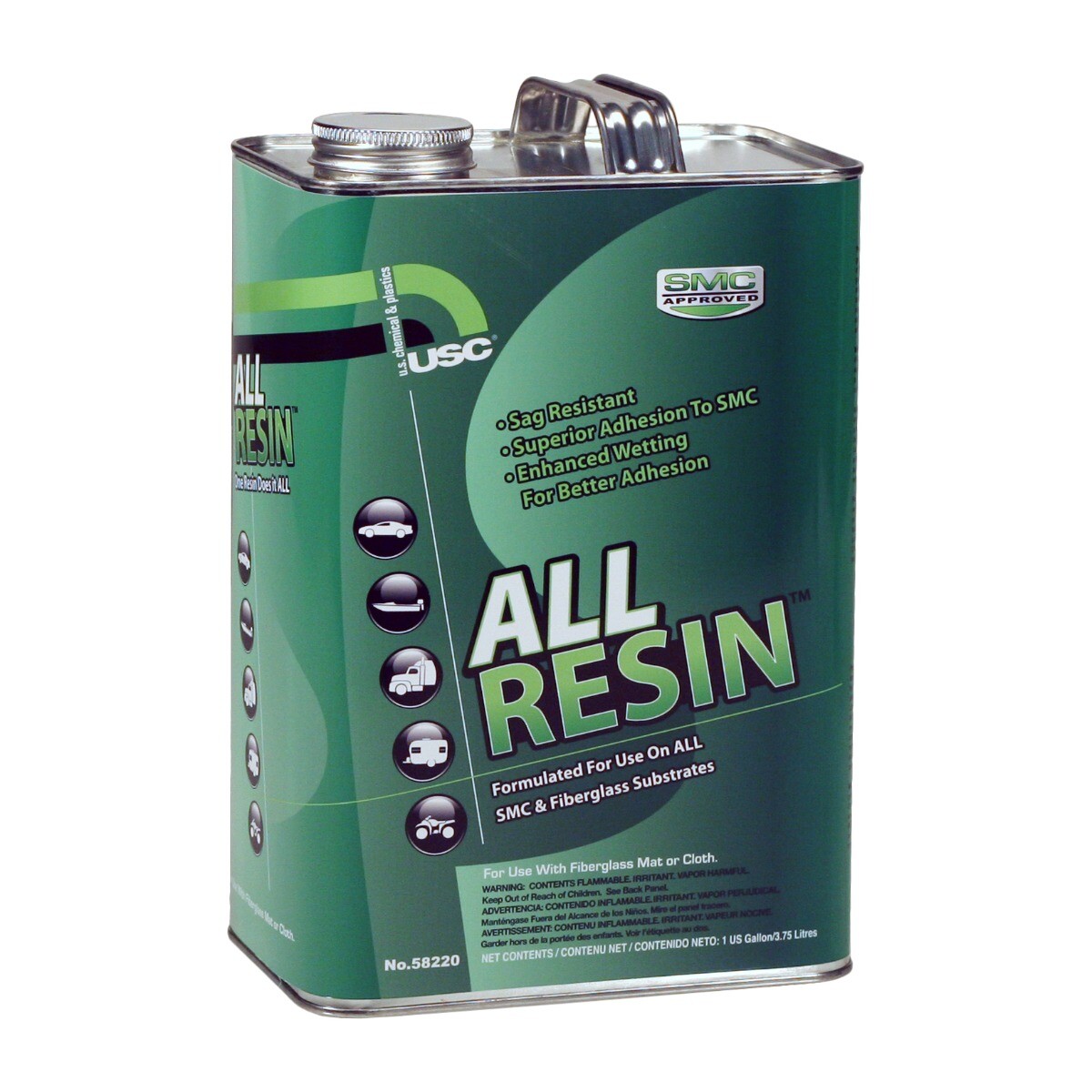 USC 58220 All Resin Polyester-Hybrid Repair Resin (Gallon)