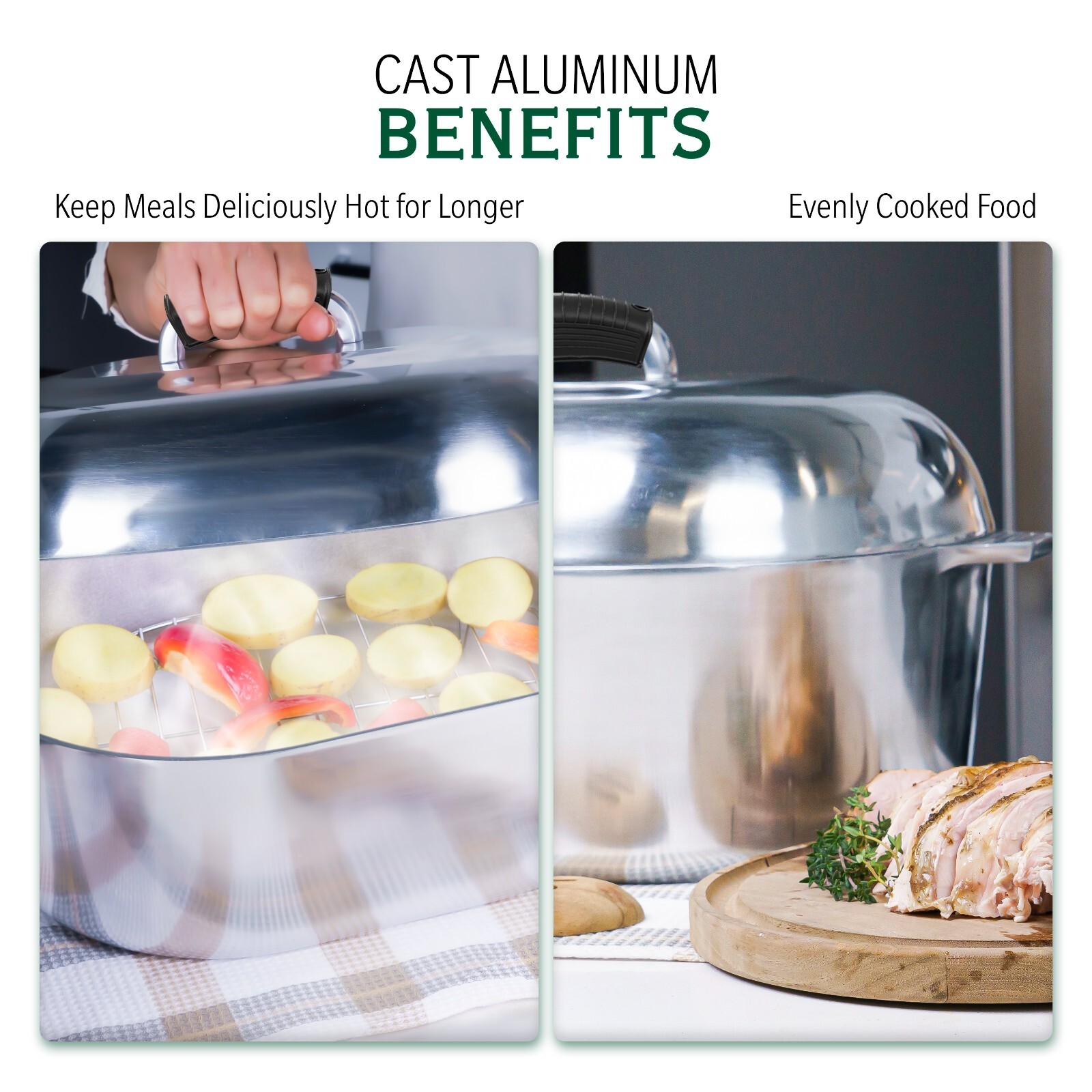 MAGNAWARE Quality Cast Aluminum Oval Dutch Oven - Lightweight Cajun Cookware