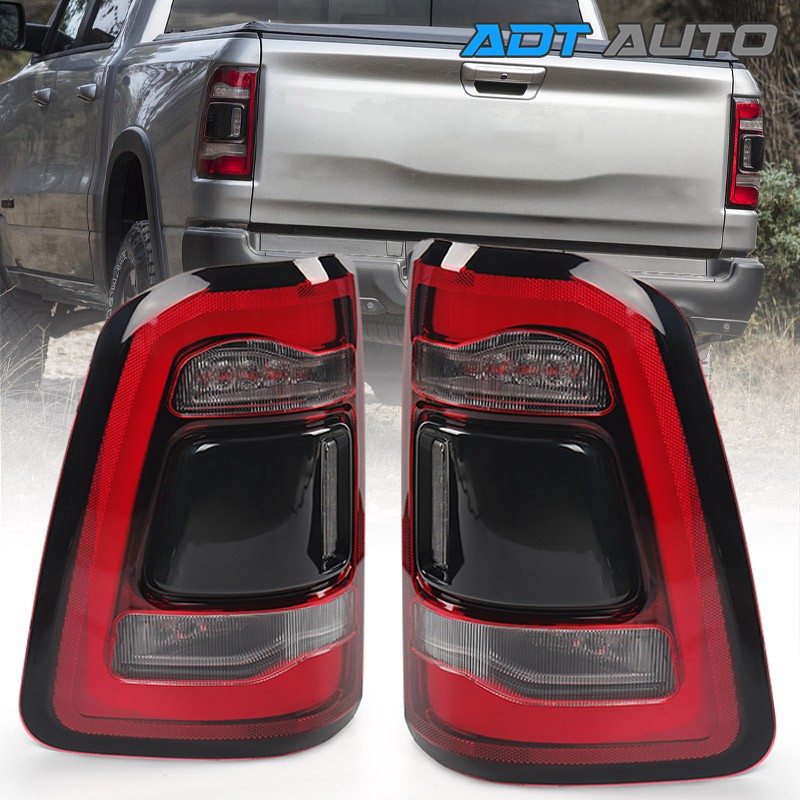 For 2019-2024 Dodge RAM 1500 Tail Lights Assemblies w/ Blind Spot LED Red LAMP
